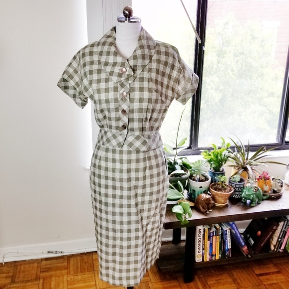 50s Vintage Summer 2 Piece Skirt Set - Picture 2 of 7